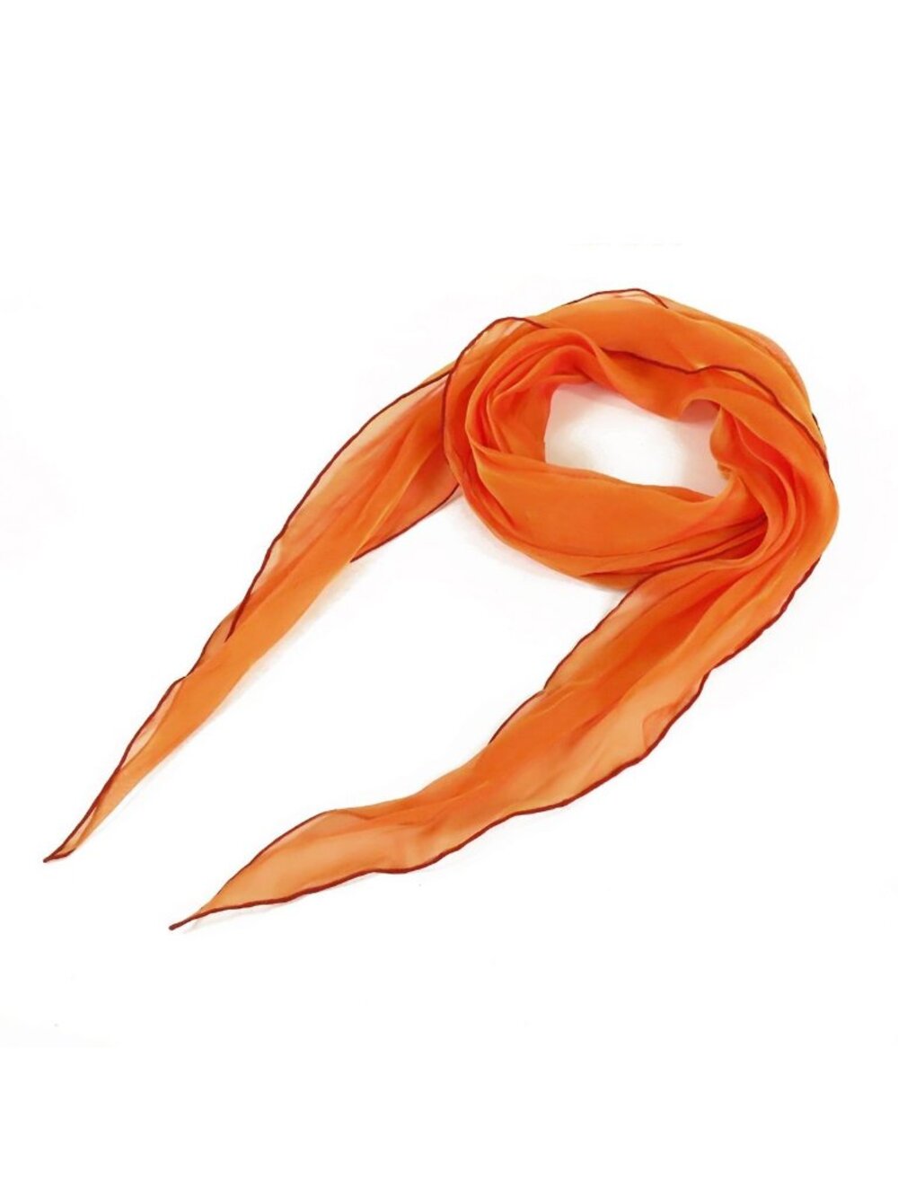 Hermes Losange Orange Silk Sheer Scarf